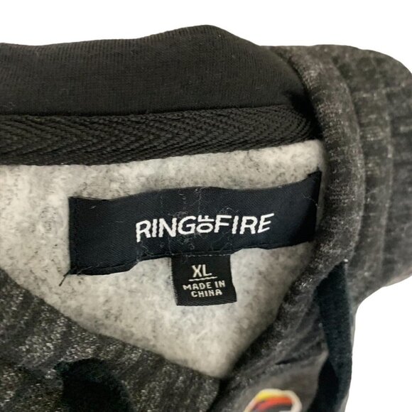 Ring of Fire Men's XL California Hoodie Sweater Foam Print Long Sleeve Gray - Picture 5 of 6